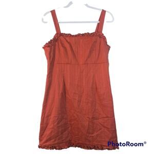 LA Hearts Burnt Orange Baby doll Ruffle Dress Size M